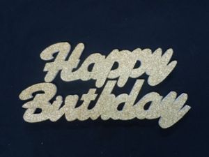 Polystyrene  - Happy Birthday Poly wording